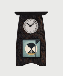 Arts & Crafts 4x4 Tile Clock - Slate Finish
