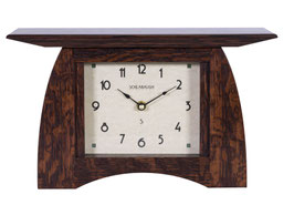 Arts and Crafts Mantel Clock - Craftsman Oak Finish  ACM-6-CO