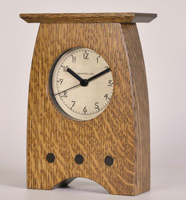 Arts and Crafts Clock with Nut Brown Oak  Finish   AC-3-NBO