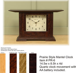 PR-6 Prairie Style Mantel Clock