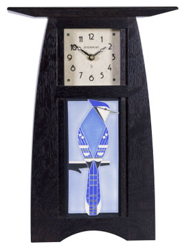 Arts & Crafts 4x8 Tile Clock - Slate Finish