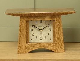 Craftsman Mantel Clock in Nut Brown Oak Finish CM-NB