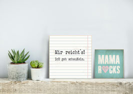 Mir reicht´s! Ich geh schaukeln.