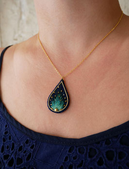 LE COLLIER GOUTTE DE PLUIE TURQUOISE