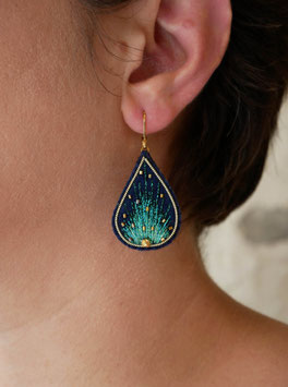 BOUCLES D'OREILLES GOUTTES TURQUOISES