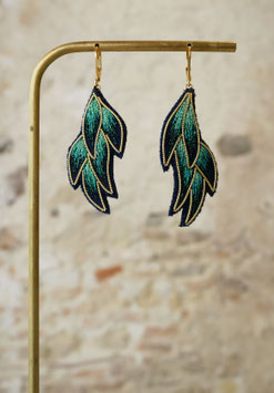 LES BOUCLES D'OREILLES "PETITES FEUILLES" - 6 FEUILLES