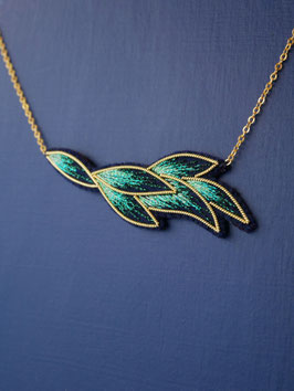 LE COLLIER "petites feuilles" - 6 feuilles