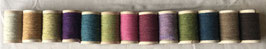 Lot de 13 bobines de rustic wool Moire " ambiance Piou-Piou " variante + un fat pour punch needle en cadeau