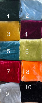 Velours de soie vendu à la pièce ( 25x32 cm)( 88% de viscose , 12% de soie)