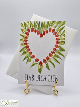 Herz aus Tulpen