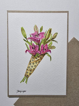 Lilien im Papierstanitzel