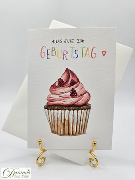 Cupcake mit Himbeeren