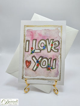 I LOVE YOU - Handlettering