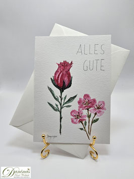 Edelrose und Wildrose