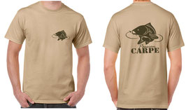 Tee shirt pêche carpe – Passion Carpe (recto verso)  TSEX072