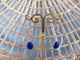 Boucles d'oreille en lapis lazuli BO NO P7 LZ