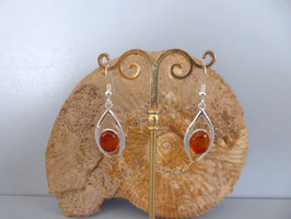 Boucles d'oreille ambre  BO NO P4 amb