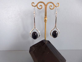 Boucles d'oreille onyx noir  BO NO G1 ox