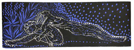 Zwei Figuren - Blauschwarz -