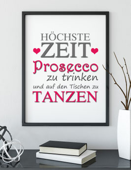 Kunstdruck "Zeit für Prosecco"