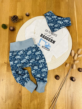 Baufahrzeuge blau/hellblau