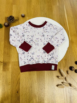Sweat Pullover Blume rosa NEU