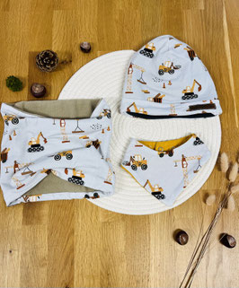 Bagger hellgrau/senf