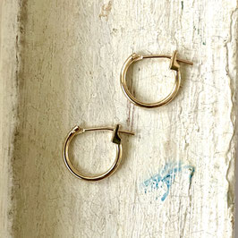 DIONA V - 10K SOLID GOLD - HOOP EARRING - Item 135