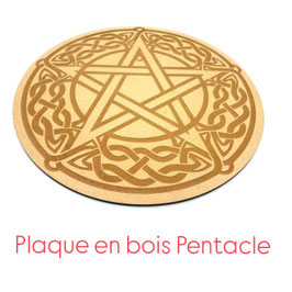 Plaque de rechargement Pentacle en bois 30 cm