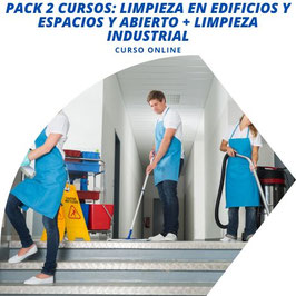 OFERTA! PACK: Cursos Online de Limpieza en Edificios y Espacios Abiertos + Limpieza Industrial (Titulaciones Incluidas)