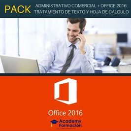 OFERTA! Cursos Online de Administrativo Comercial + Office 2016: Tratamiento de Texto y Hoja de Cálculo. Titulaciones Incluidas.