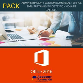 OFERTA! Cursos Online de Administración y Gestión Comercial + Office 2016: Tratamiento de Texto y Hoja de Cálculo. Titulaciones Incluidas.