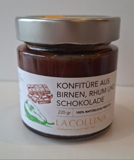 Konfitüre aus Birnen, Rhum und Schokolade 220g