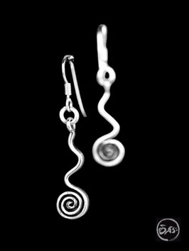 Boucles d'oreilles en argent spirales 04