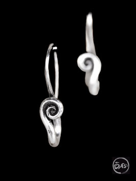Boucles d'oreilles en argent spirales 02