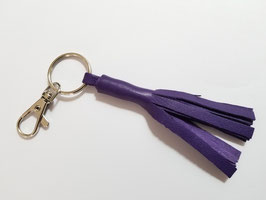 Pompon violet, bijoux de sac (S)