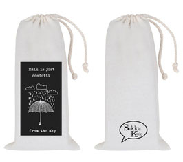 Kado sakkie middelgroot "rain is just confetti from the sky"