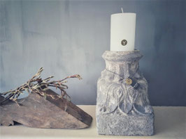 Stompkaars wit D 10 cm, H 15 cm (Rustic candle Brynxz)