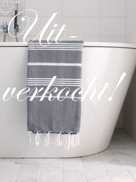 Hamamdoek XL zwart/wit ***uitverkocht***