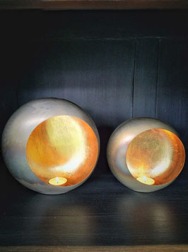 Rond metalen windlicht (diverse afmetingen)