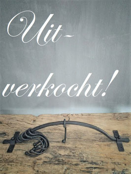 Smeedijzeren gebogen kapstok met 8 haken ***uitverkocht***