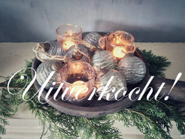 Slinger met 7 glazen kerstballen ***uitverkocht***