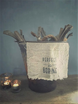 Shabby doek "perfect is boring" klein