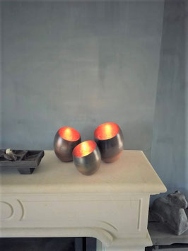 Metalen windlichten Egg collection (set van 3)