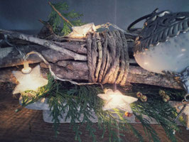 Kerstverlichting LED zilveren sterren