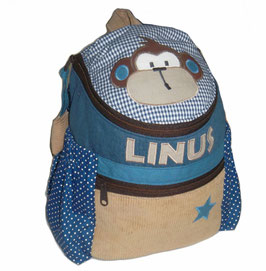 Kinderrucksack Äffchen (blau)