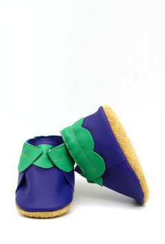 Chaussons BABOUCHES "Lutin Bleu Vert"
