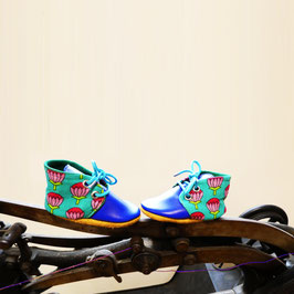 Chaussons DERBY " Bleu Lotus"