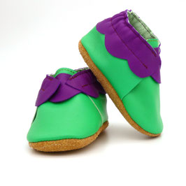 Chaussons BABOUCHES "Lutin Vert Violet "