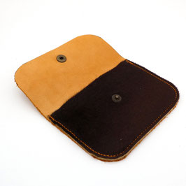 Porte Carte Camel et marron poilu